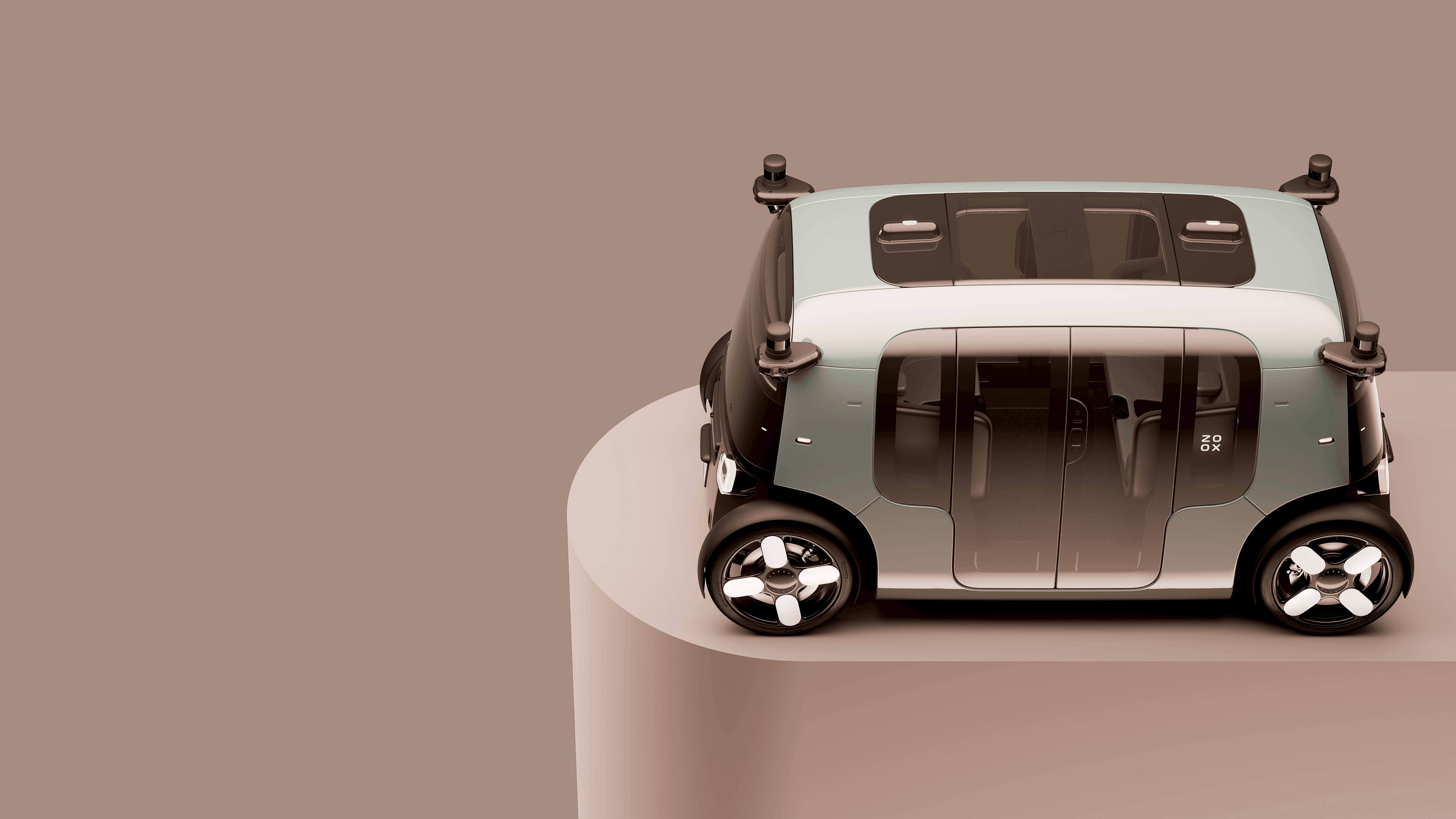 Zoox has developed a unique, bidirectional electric shuttle that can seamlessly drive forward or backward without turning around. 