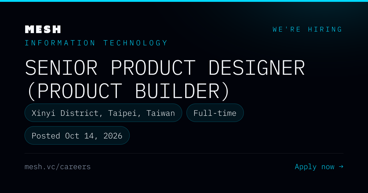 Senior Product Designer (Product Builder) — Careers at MESH
